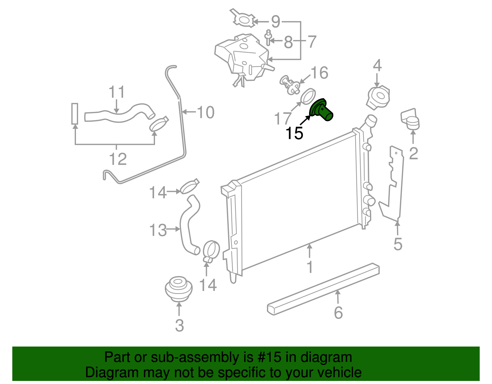 Engine Coolant Water Inlet - GM (12591885)