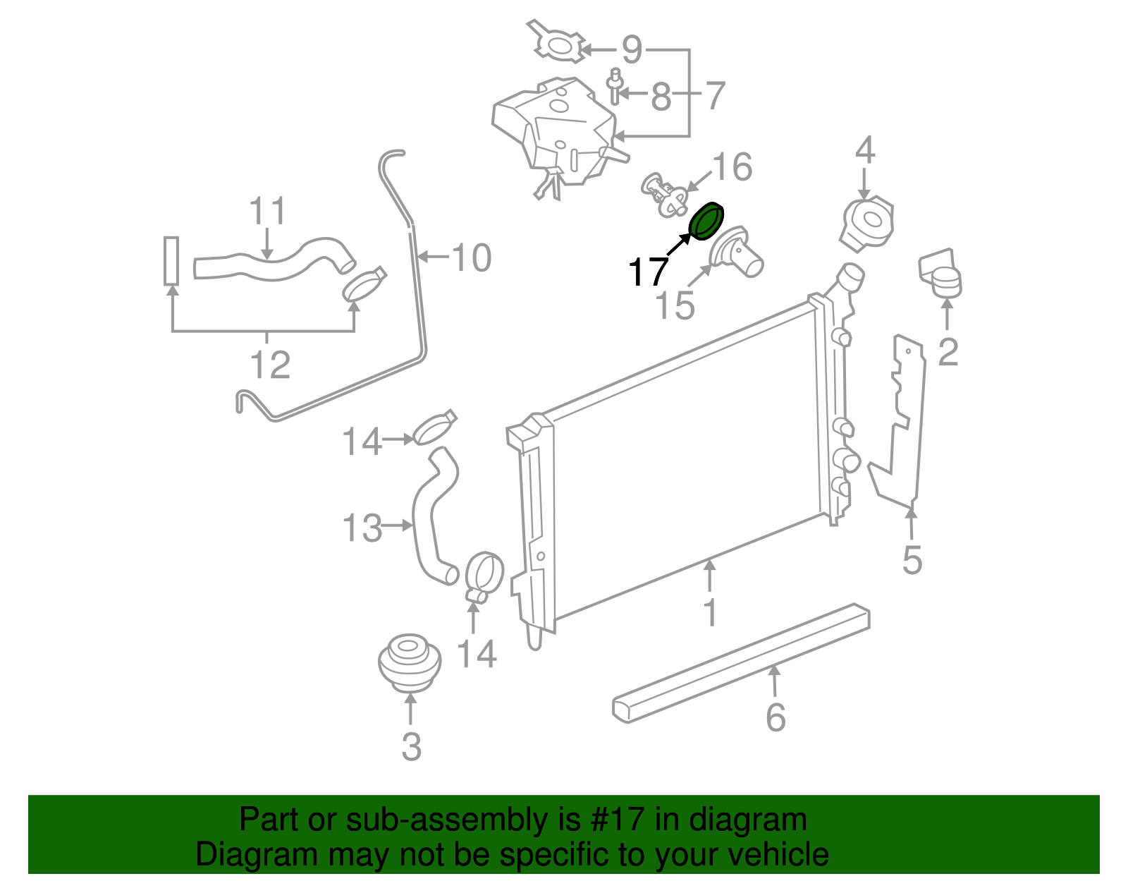 Engine Coolant Thermostat O-Ring - GM (10226107)