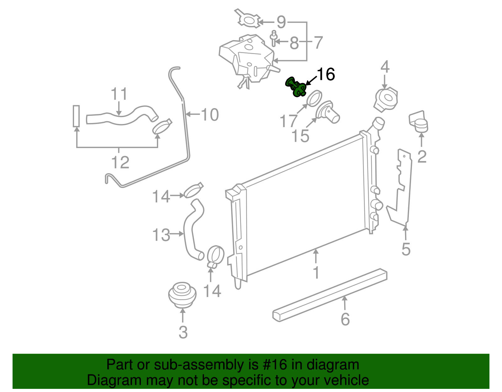 Engine Coolant Thermostat - GM (12591881)