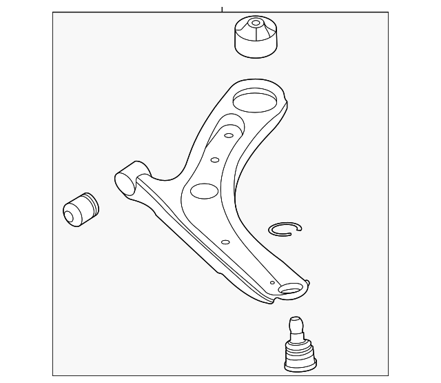 54501K0100 Lower Control Arm 20202024 Kia Soul Genuine Kia Parts