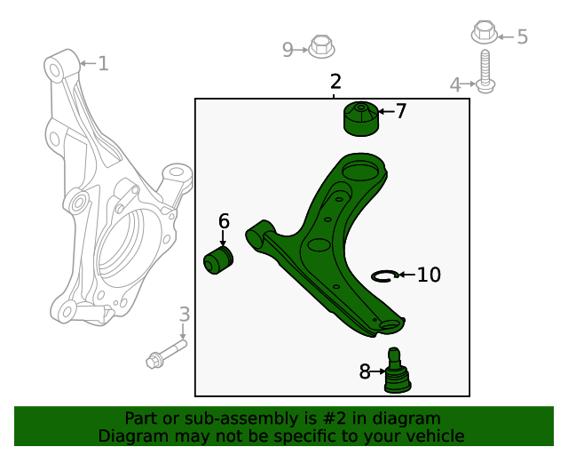 54501K0100 Lower Control Arm 20202024 Kia Soul Genuine Kia Parts