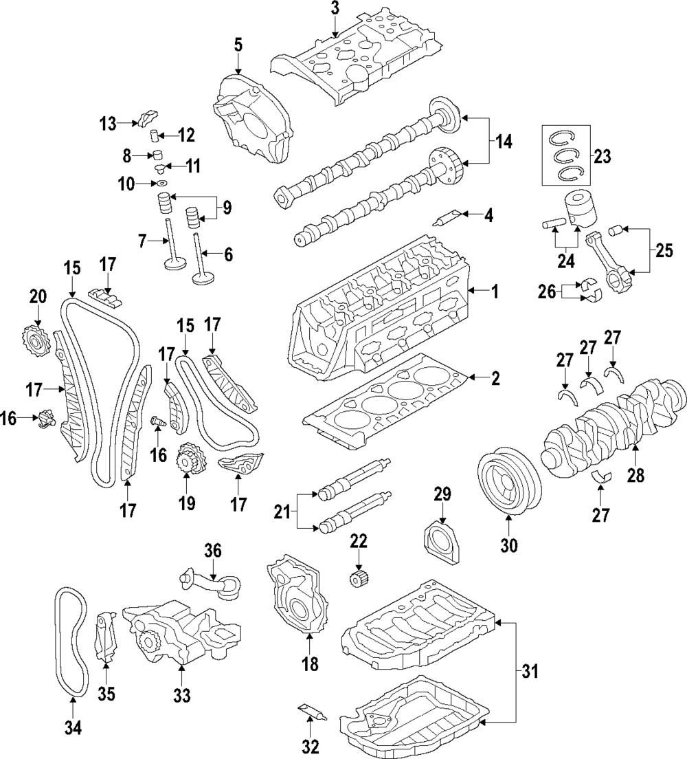 2005-2018 Audi Rocker Arms 06E-109-417-P | Genuine Audi Parts