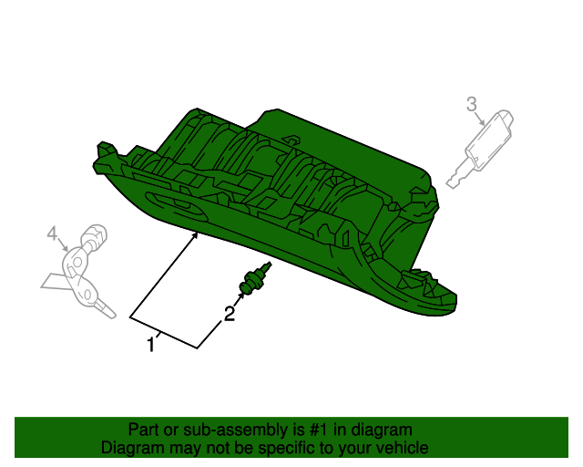 77501TVAA02ZA Box Assembly Glove *NH900L* (Deep Black) 20182020