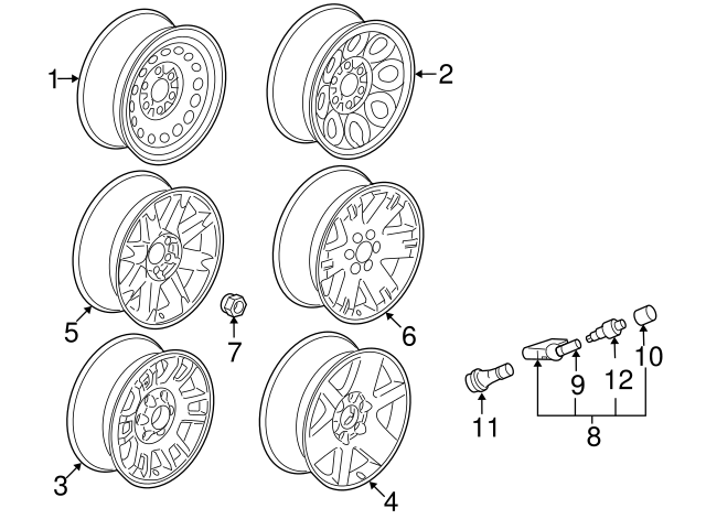 09598077 - 17x7.5-Inch 5-Spoke Wheel 2007-2010 GM | GM Wholesale 