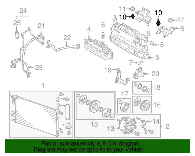 MU000319 - Upper Baffle Clip 2002-2020 Mitsubishi | Mitsubishi Direct Parts