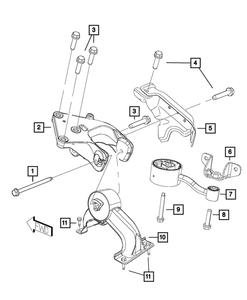 Engine Mounting for 2015 Chrysler Town & Country | Mopar eStore