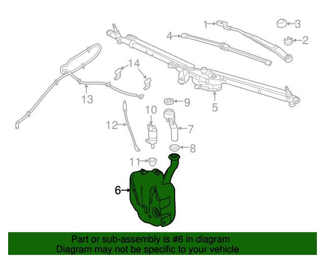 20162019 Chevrolet Volt Windshield Washer Fluid Reservoir 23434243 GM
