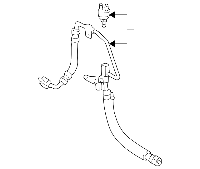 19972003 Toyota Power Steering Pressure Hose 4441107030 Toyota