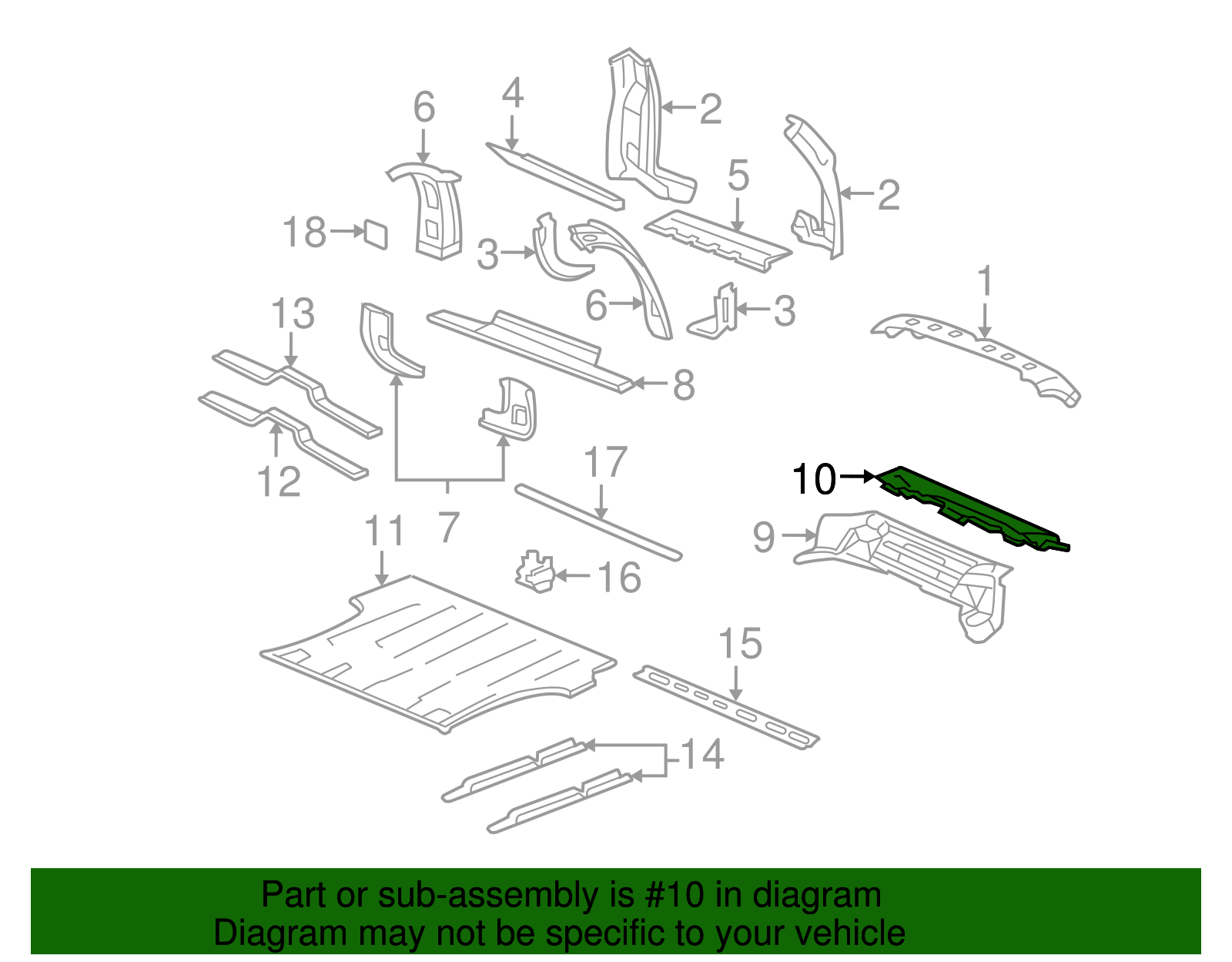 Center Cross-Member - Cadillac (89025378)
