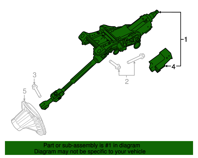 20192021 Ford Steering Column H2GZ3C529B Varsity Ford