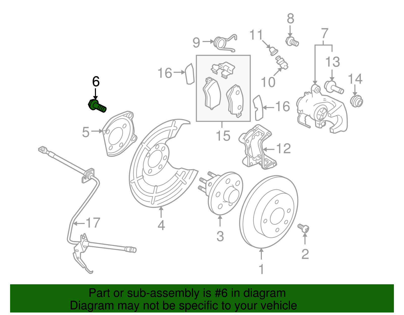 Bolt, Rear Brake Clpr - GM (09117770)