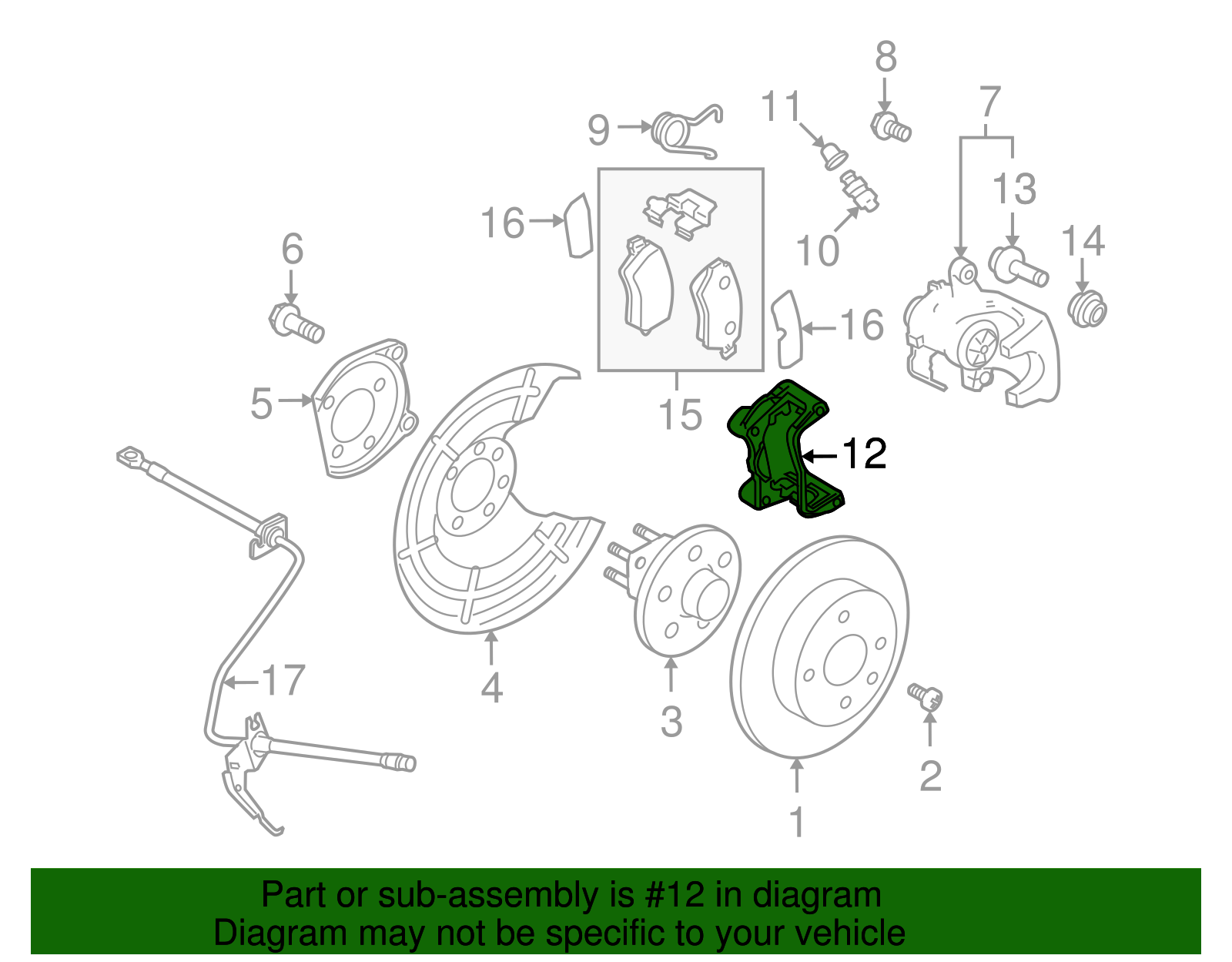 Bracket, Rear Brake Clpr - GM (93181277)