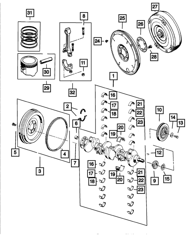20012006 Jeep Flywheel Bolt J3170524 World Mopar Parts