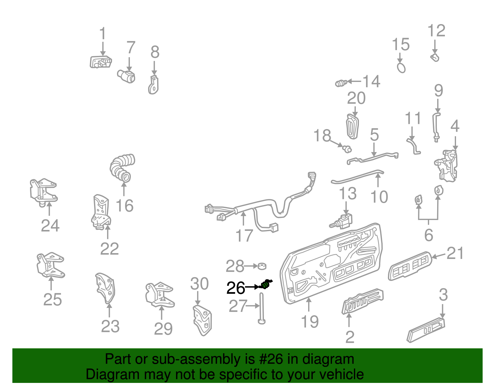 Side Door Hinge Spring - GM (88891766)