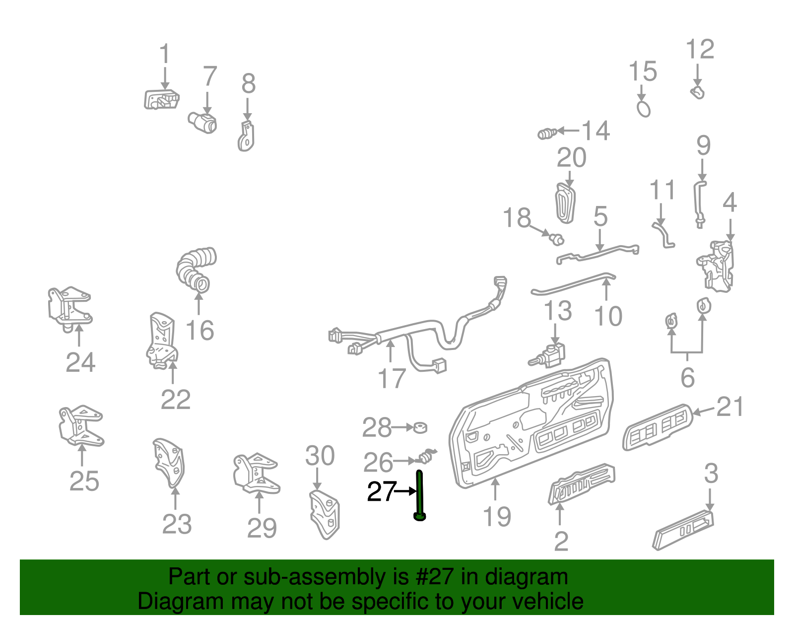 Side Door Hinge Pin - GM (88891731)