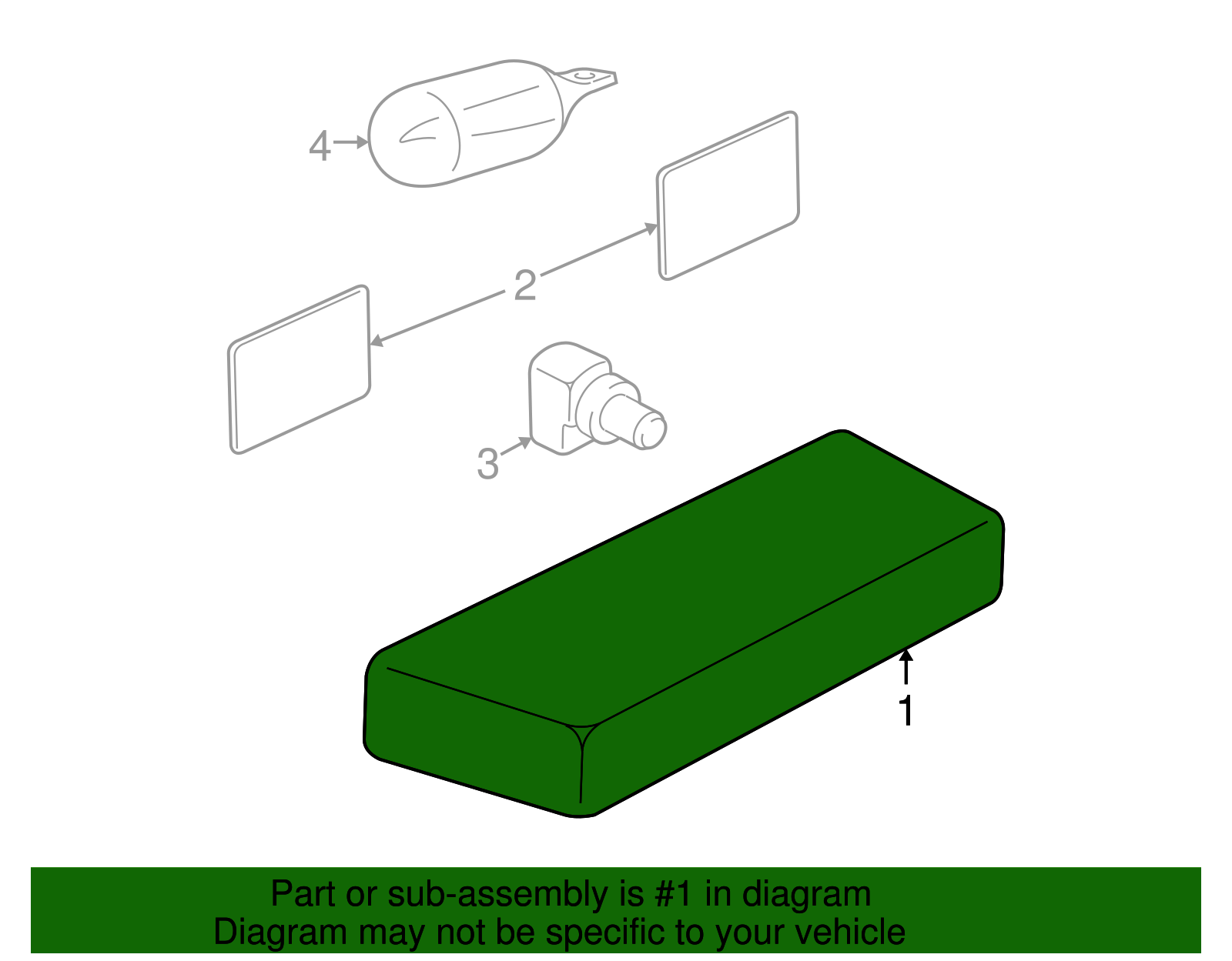 Lamp Assembly, Rear License Plt - GM (90585766)