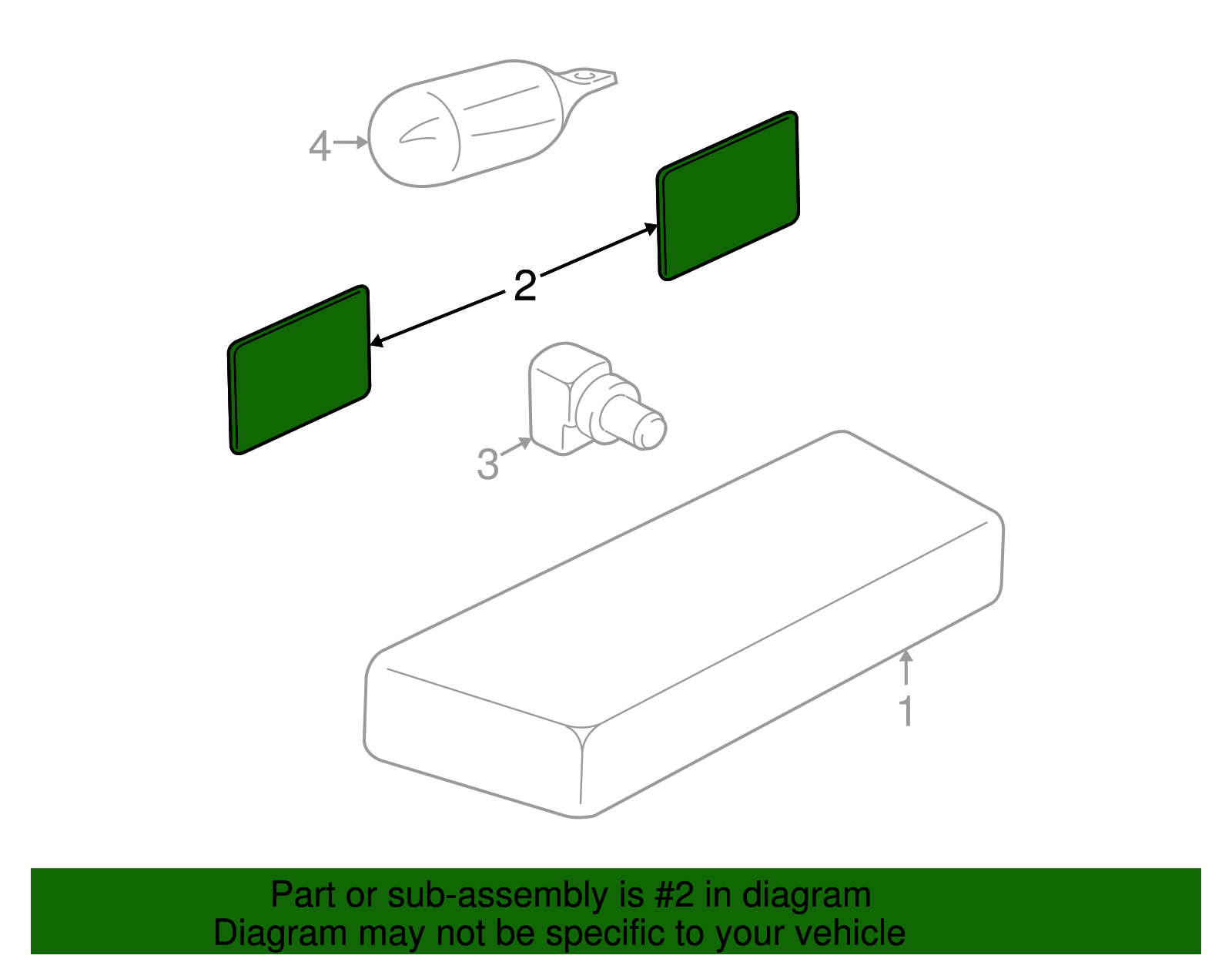 Lamp Assembly, Rear License Plt - GM (09152248)