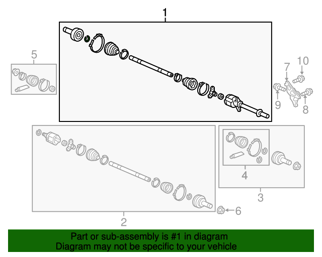 44305TK8A21 Axle Assembly 20112017 Honda Odyssey All Discount