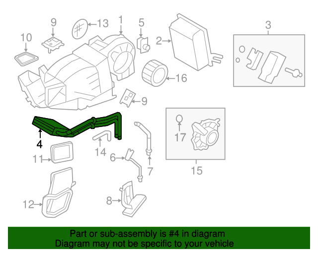 Ford 7L1Z18476B Heater Core 20072017 Ford OEM Ford Parts