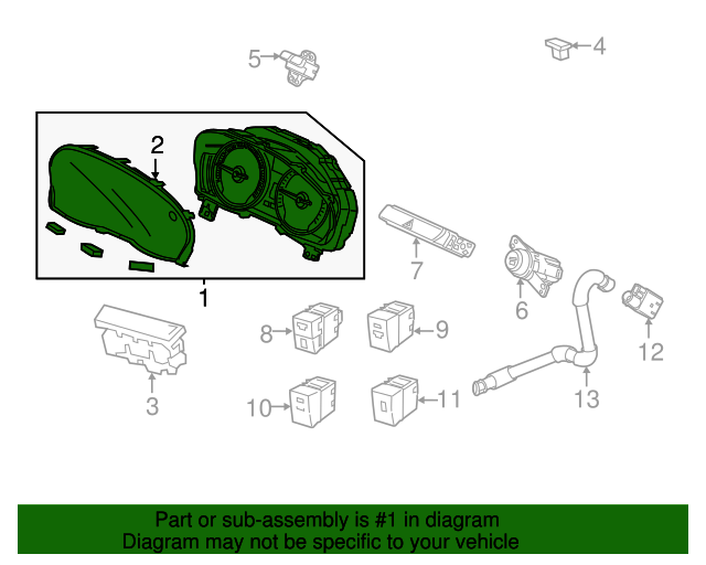 78100TYSA51 Meter Assembly, Combination (Rewritable) 20192020