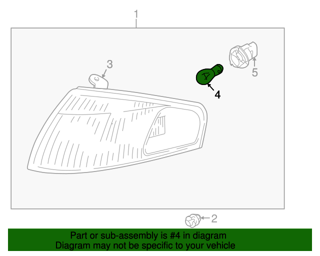 19882016 Mazda Turn Signal / Parking Light Bulb 0000111157NA