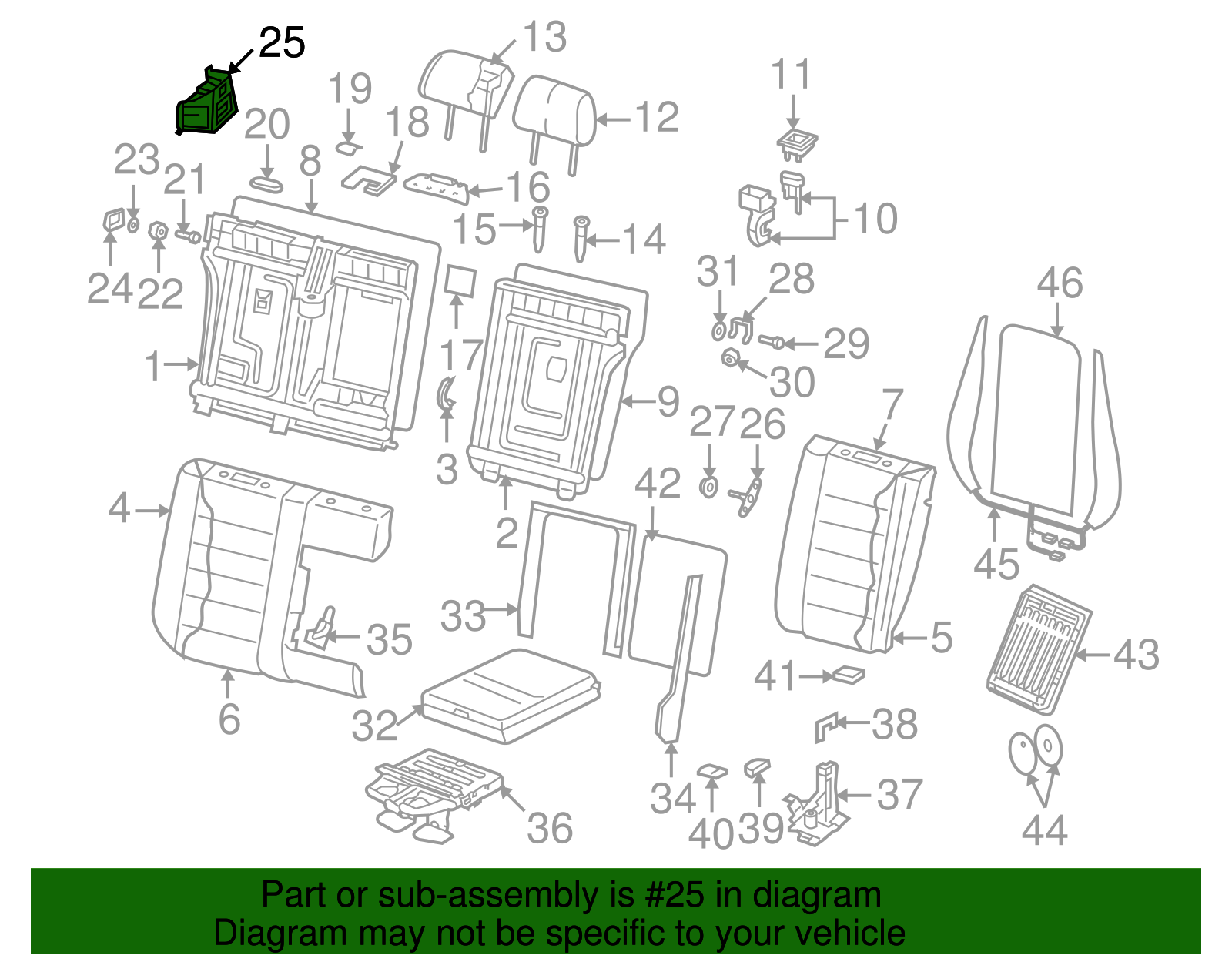 Seat Back Frame Bracket - Volkswagen (7L6-885-153-A)