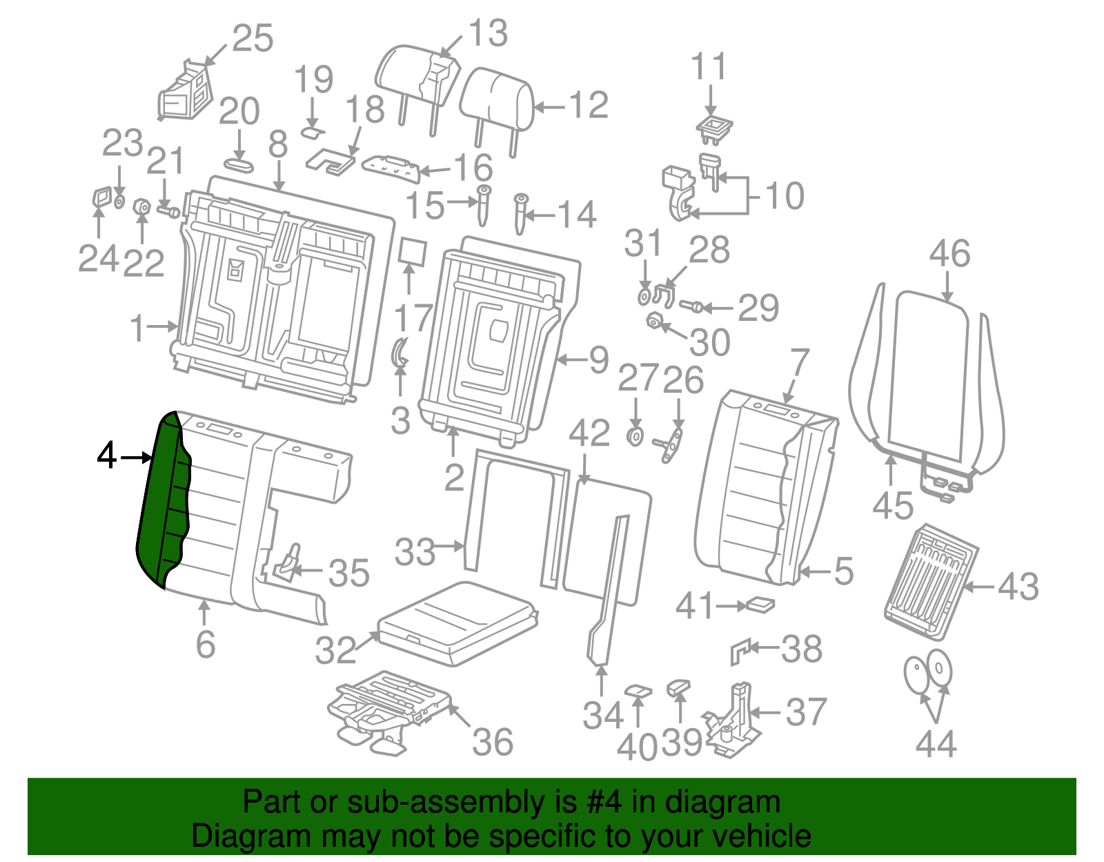 Seat Back Pad - Volkswagen (7L6-885-776-K)