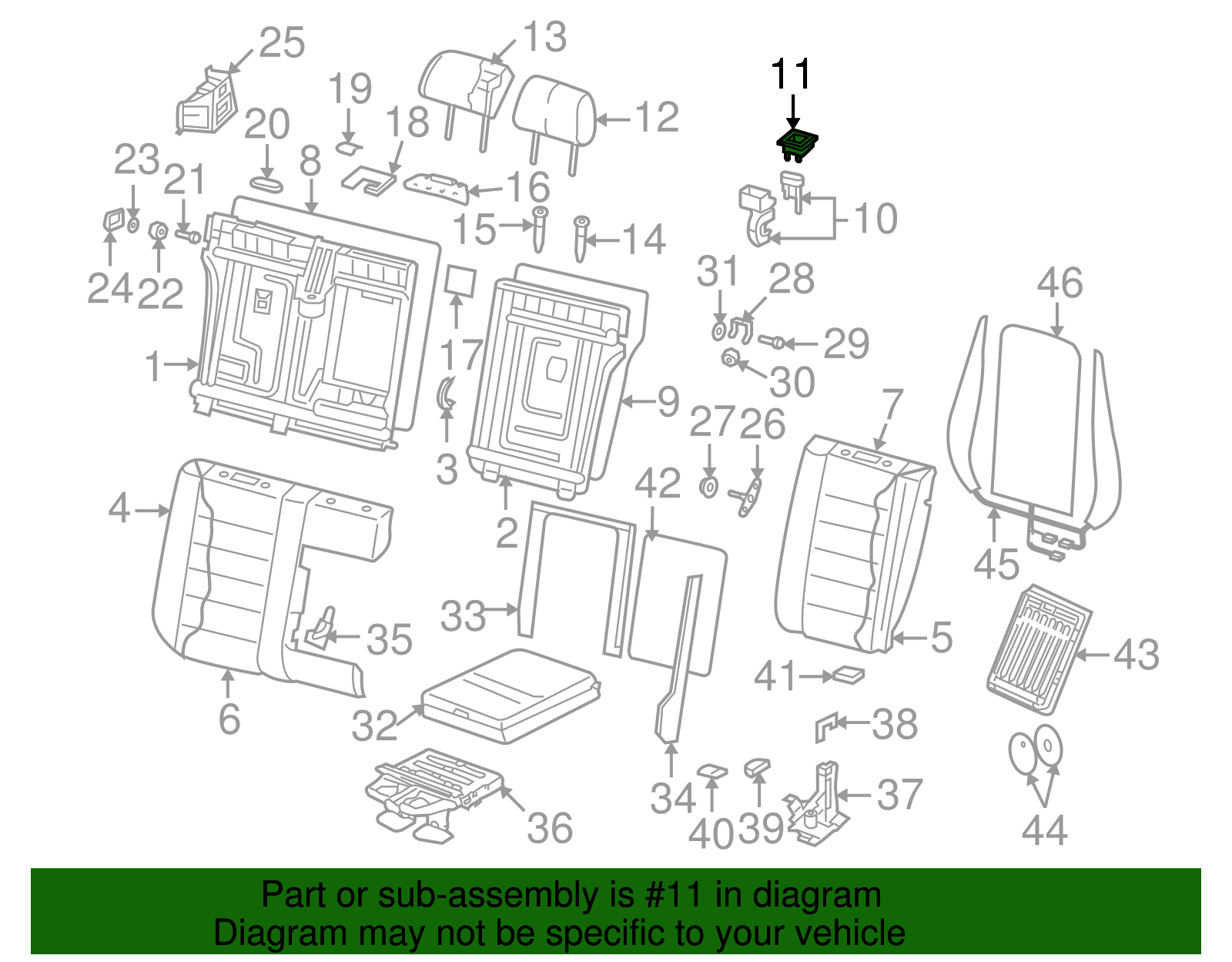 Seat Latch Cover - Volkswagen (7L6-885-250-A-5J6)