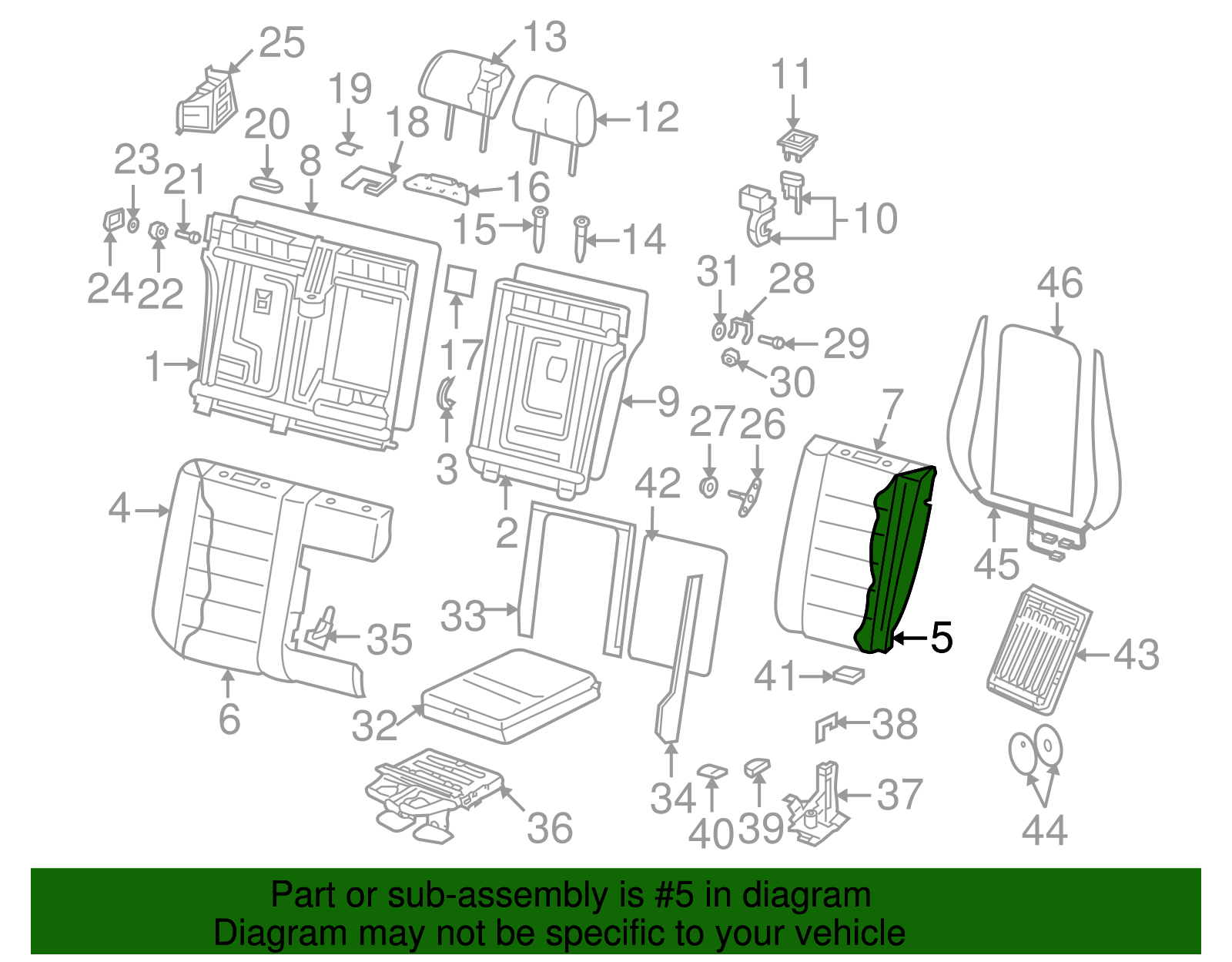 Seat Back Pad - Volkswagen (7L6-885-775-AA)