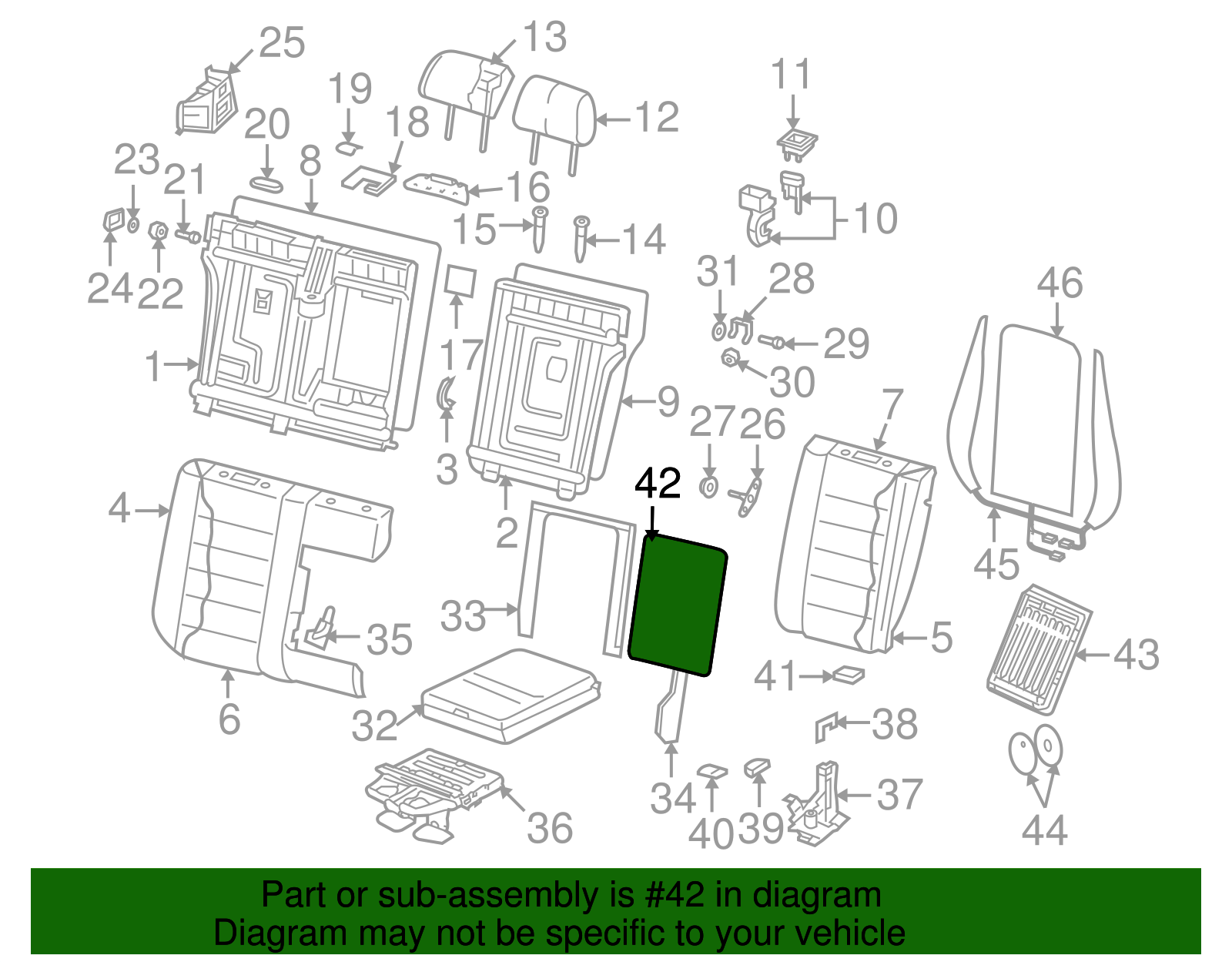 Seat Back Panel - Volkswagen (7L6-885-628)