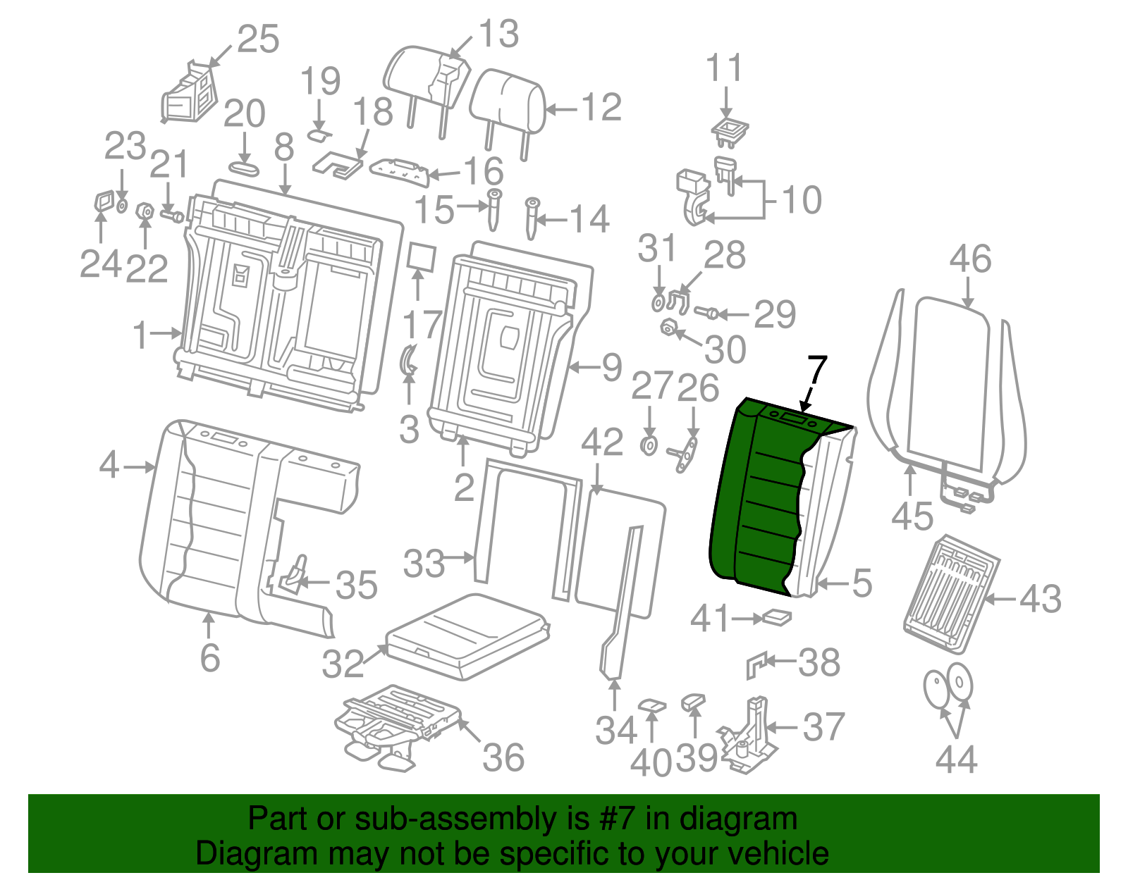 Seat Back Cover - Volkswagen (7L6885805ARNVP)