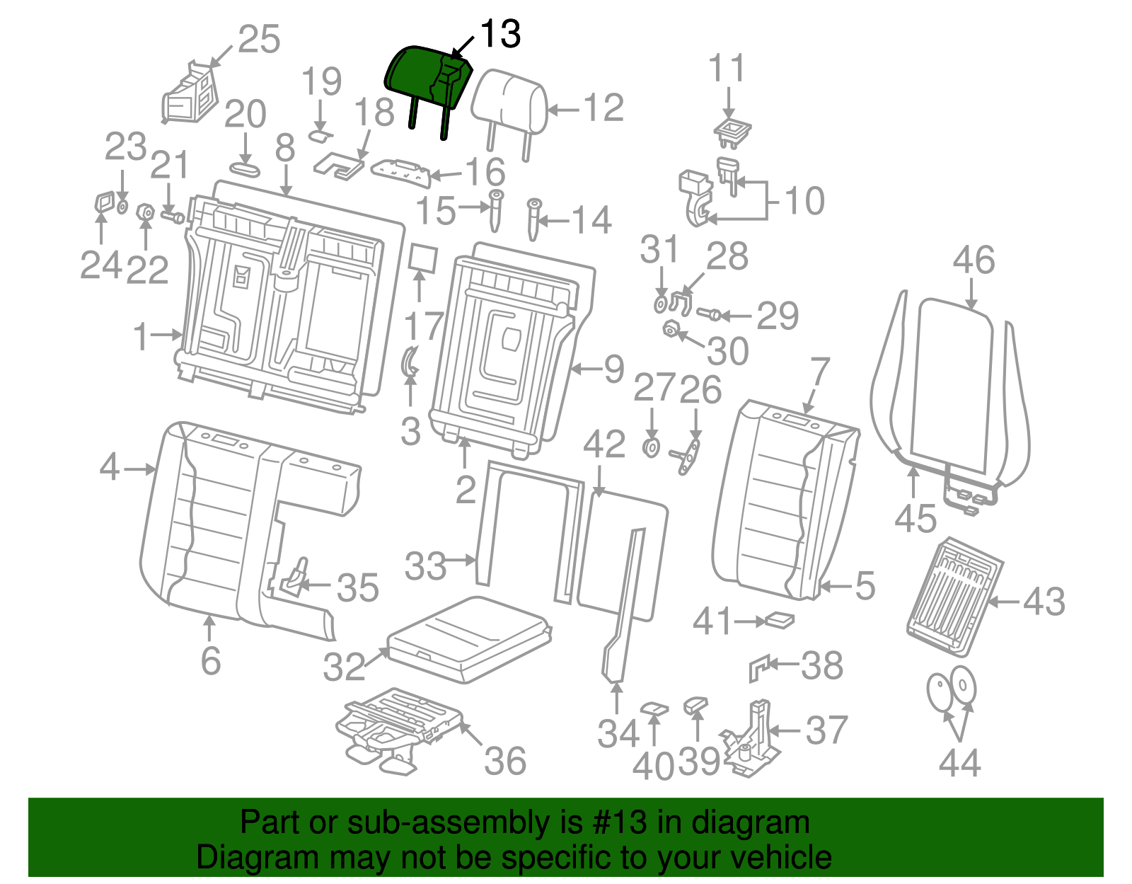 Headrest - Volkswagen (7L6-885-900-Q-T98)