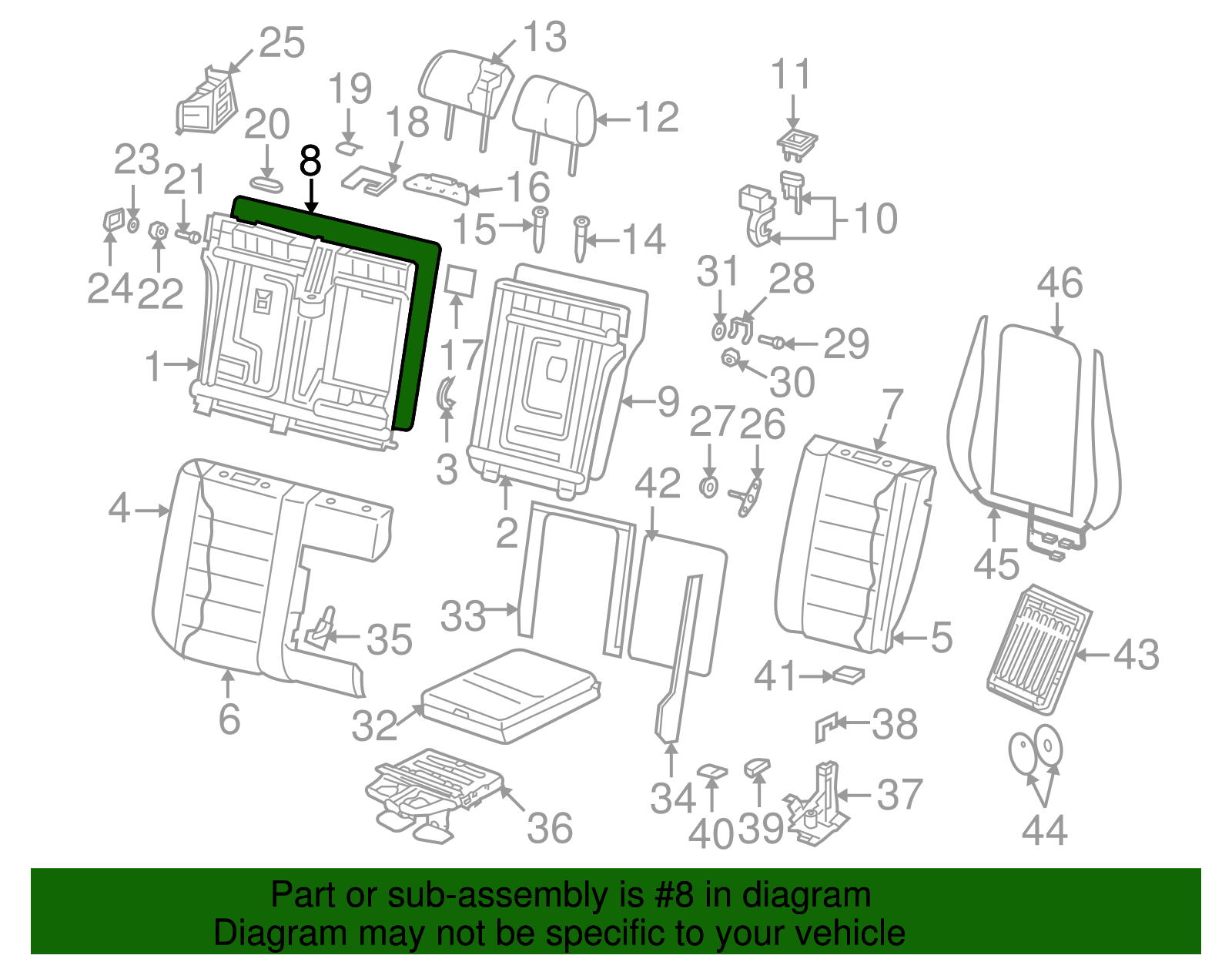 Seat Back Panel - Volkswagen (7L6-885-754-1N5)
