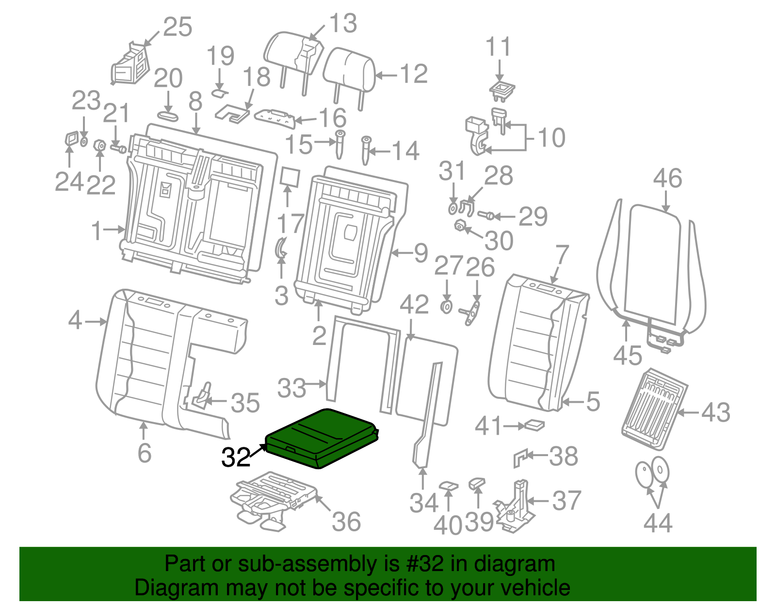 Seat Armrest - Volkswagen (7L6885875BF7C7)