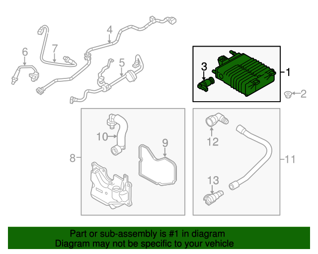 20122018 Ford Focus Vapor Canister BV6Z9D653D OEM Parts Online