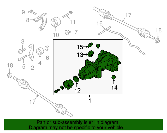 20172020 Lincoln Continental Axle Assembly Rear GD9Z4000B Varsity Ford