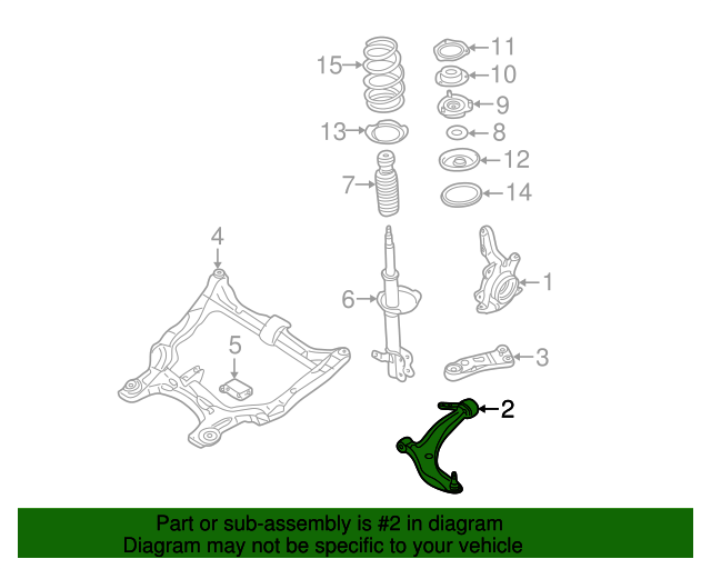 20032007 Nissan Murano Lower Control Arm 54500CC40E Nissan Parts Plus