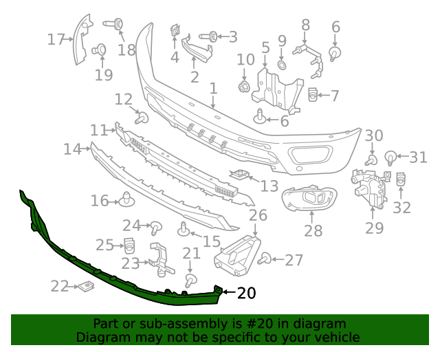 20192020 Ford Ranger Lower Deflector KB3Z17626C Blue Springs Ford