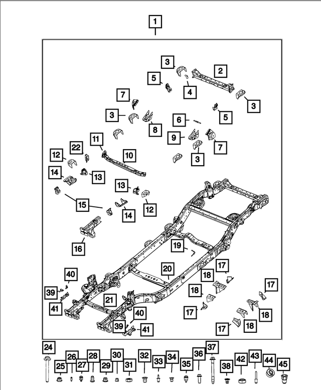 20212024 Jeep Wrangler Lower Control Arm Bracket Package 68548786AA