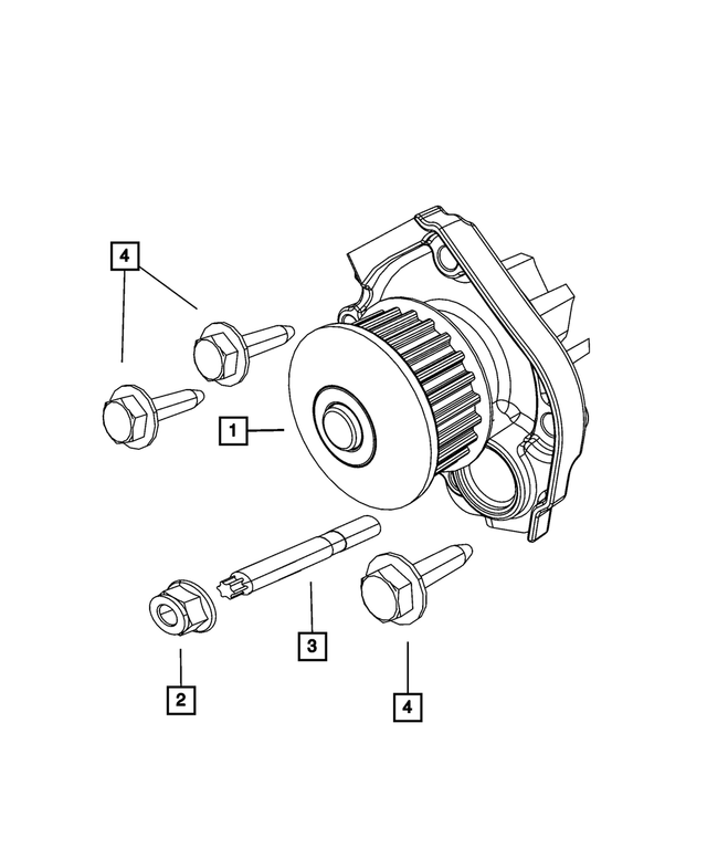 2015-2019 Mopar Water Pump 68385387AA | My Mopar Parts