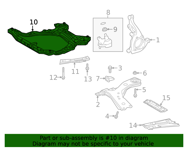 20192021 Toyota Suspension CrossMember 5110030880 XportAuto
