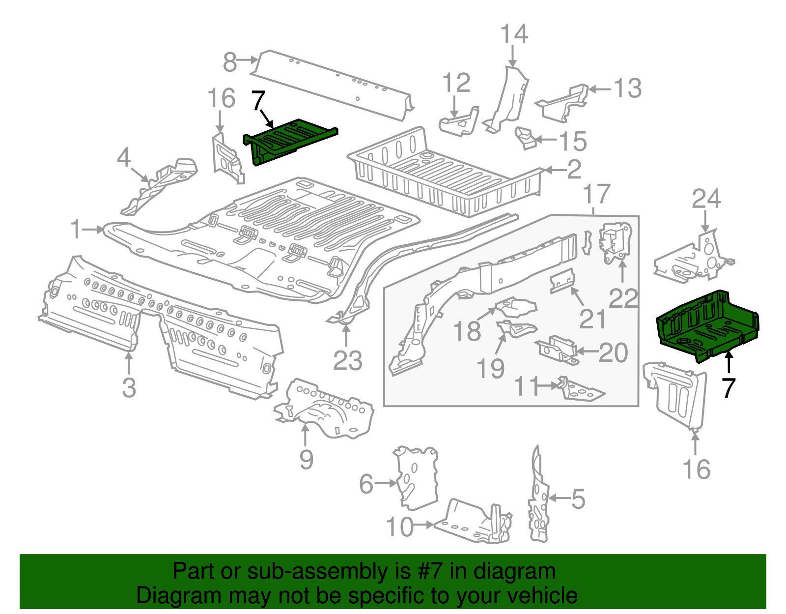 Rear End Panel Rear Extension - GM (84092642)