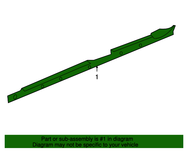 20002006 GM Black Driver Side Rocker Panel Molding 15169655 GM