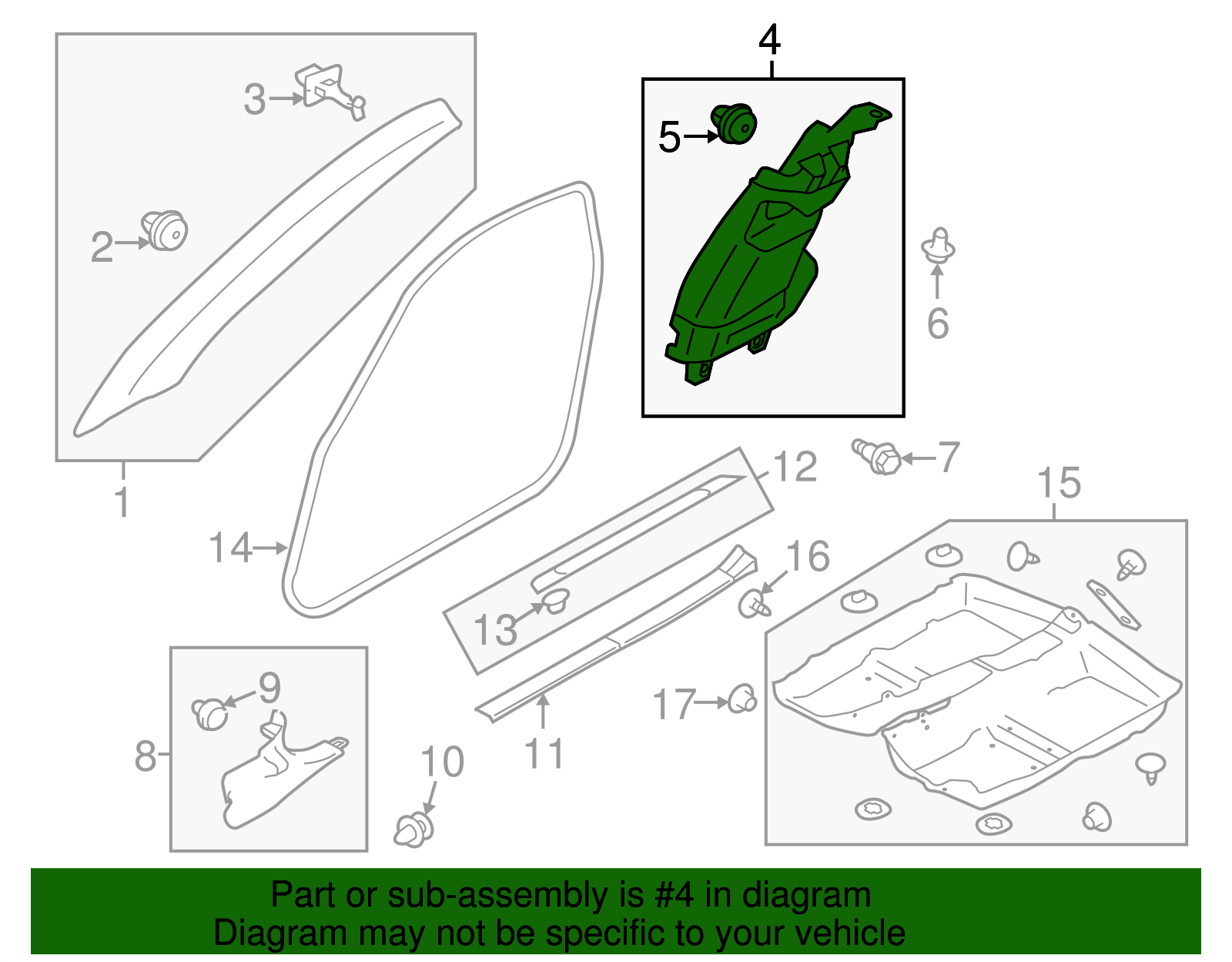 Upper Center Pillar Trim - Scion (SU003-03227)
