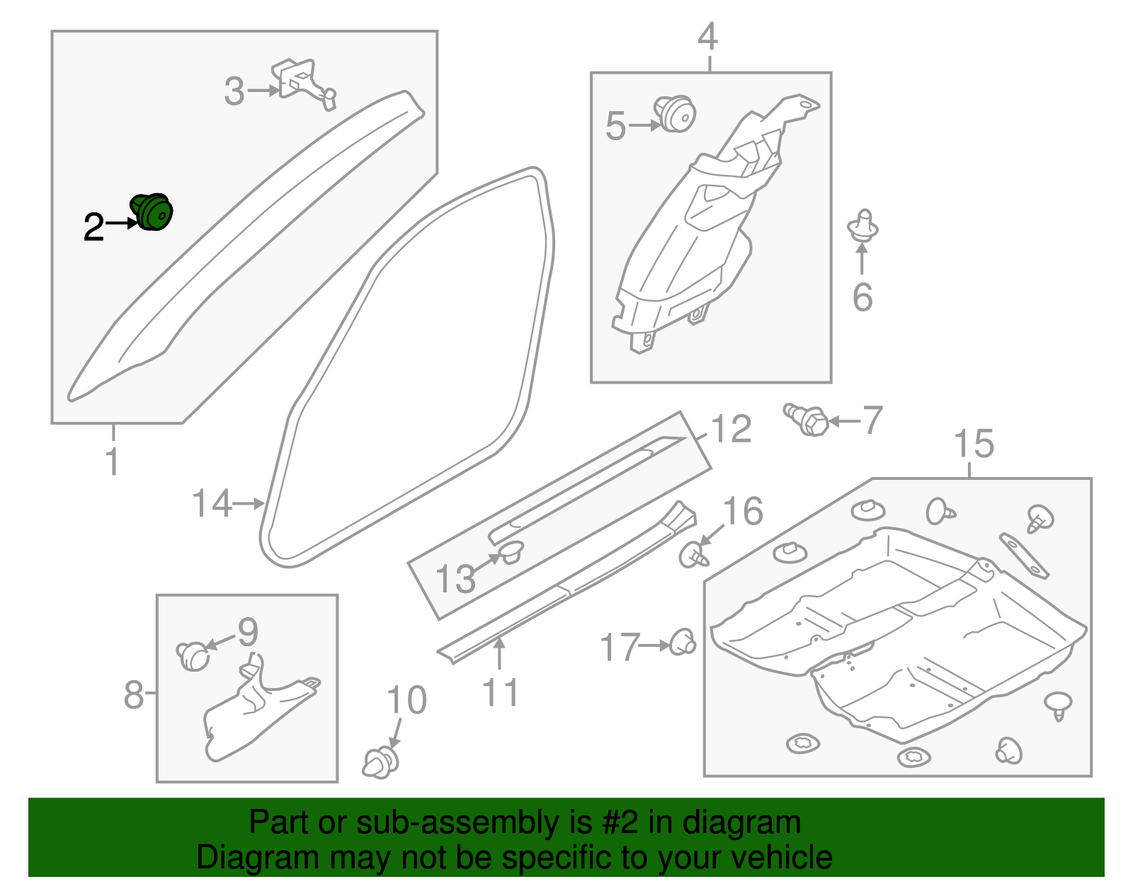 Windshield Pillar Trim Clip - Scion (SU003-02975)