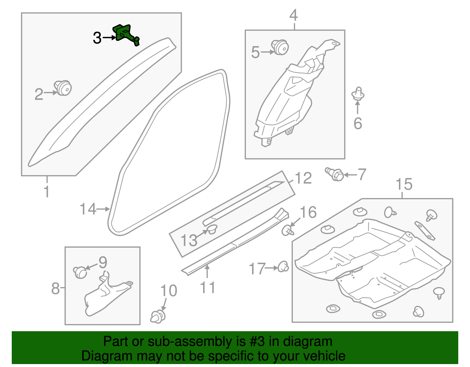 Windshield Pillar Trim Fastener - Scion (SU003-04477)