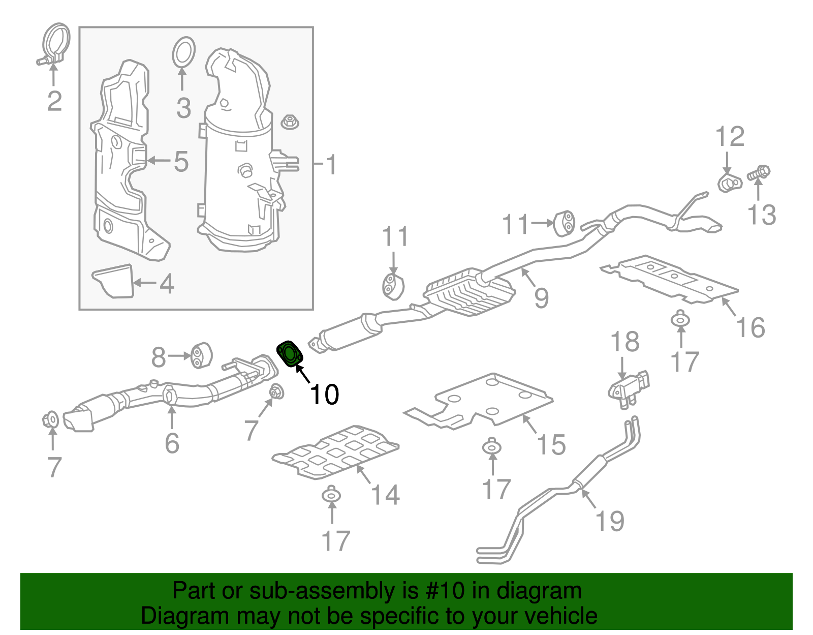Exhaust System Intermediate Gasket - GM (84319444)