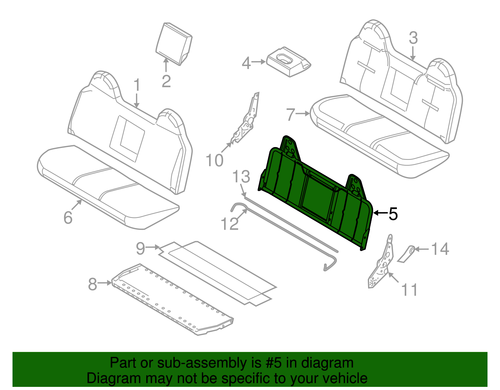 Seat Back Frame - Ford (8C3Z-2861018-B)