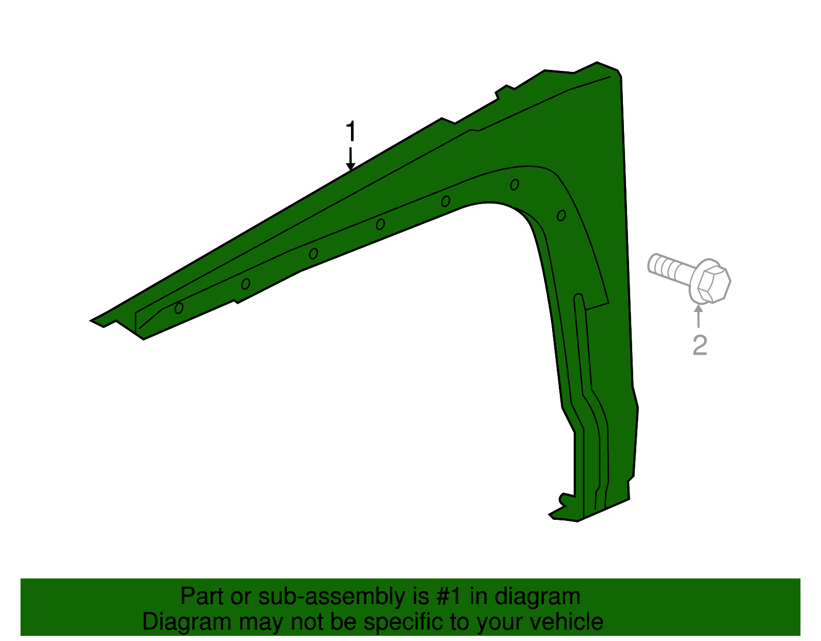 Front Driver Side Fender - GM (25971232)
