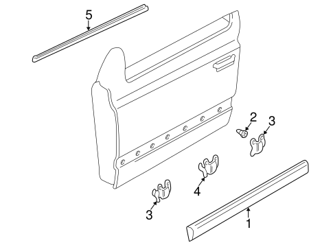 Exterior Trim - Door for 1999 Volkswagen Cabrio #1